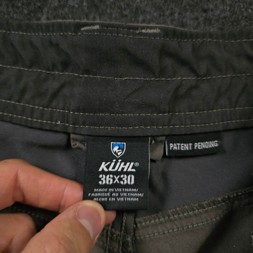 Kuhl Radikl Pants Dark Charcoal Grey Cotton Outdoor Hiking Gorpcore Mens 36x30 - Picture 3 of 15